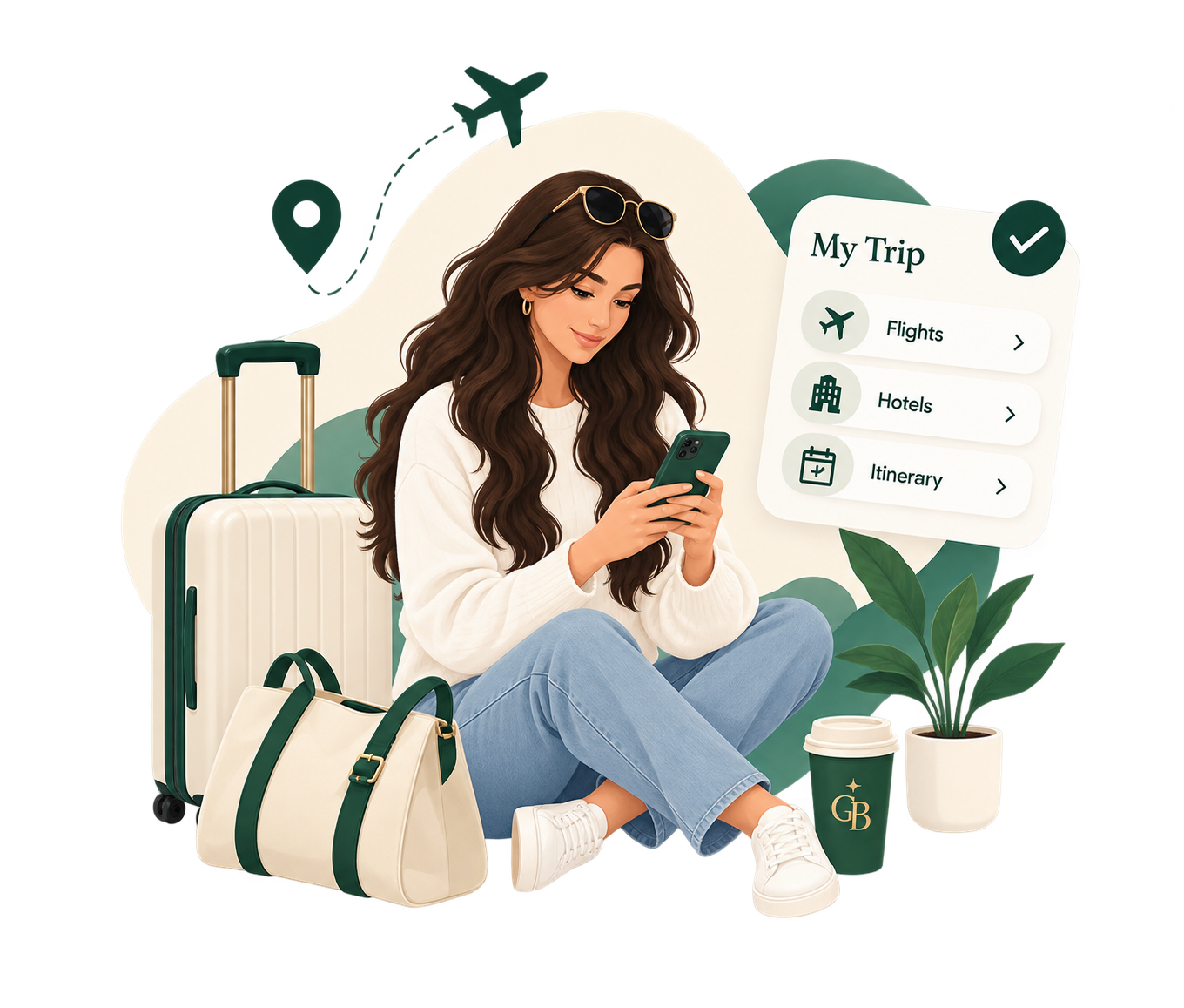 Traveler signing up for GlamBrandi
